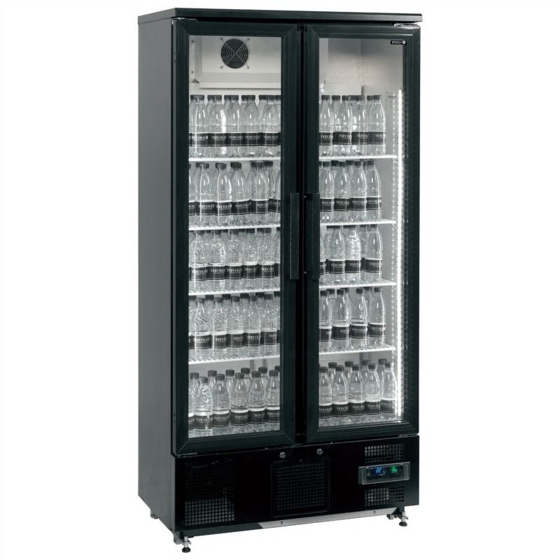 Elstar Upright Double Glass Door Back Bar Bottle Cooler Fridge - EM500H Upright Double Door Bottle Coolers Elstar