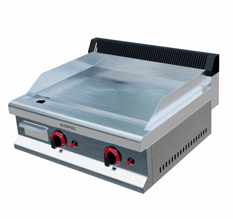 Empire 2 Burner Gas Griddle Smooth – 650mm LPG & Nat Gas 5.6kW - EMP-GD650 Gas Griddles Empire
