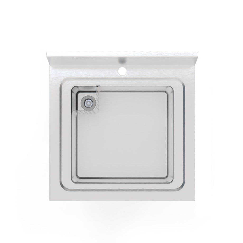 Empire Stainless Steel Commercial Sink Unit – Single Bowl with Undershelf & Splashback 600mm Wide | 600SINK Single Bowl Sinks Empire