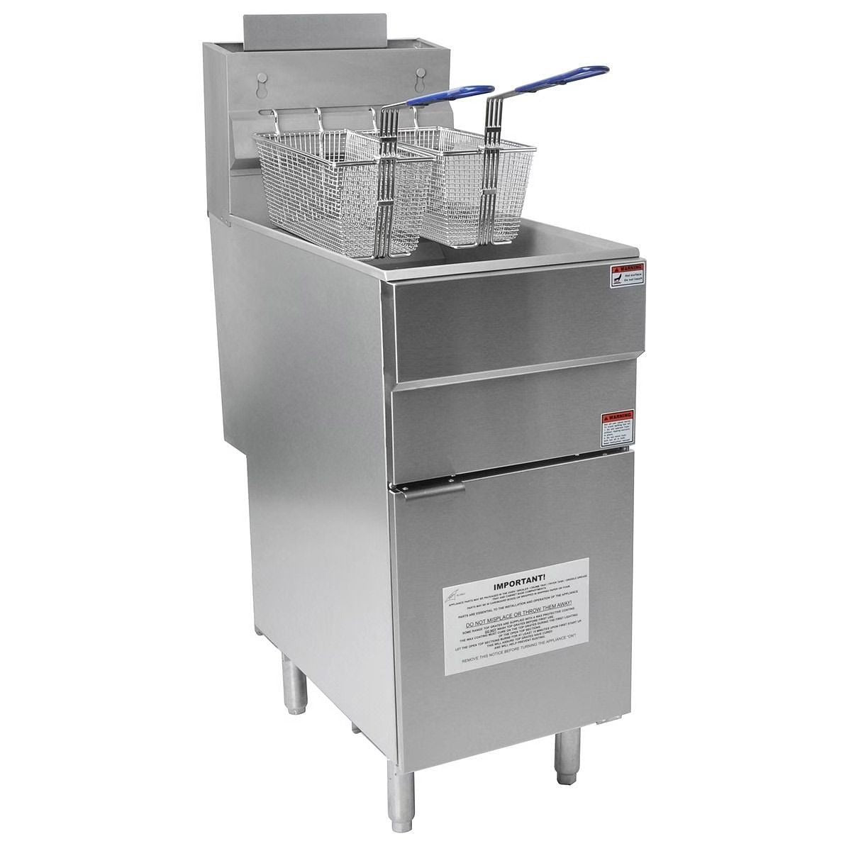 Hamoki Gas Fryer Free Standing Twin Tank with Twin Baskets 2 x 13 Litre - EGF120T Freestanding Gas Fyers Hamoki