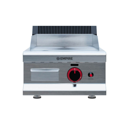 Empire 1 Burner Gas Griddle Smooth – Compact 400mm LPG & Nat Gas 2.8kW - EMP-GD400 Gas Griddles Empire