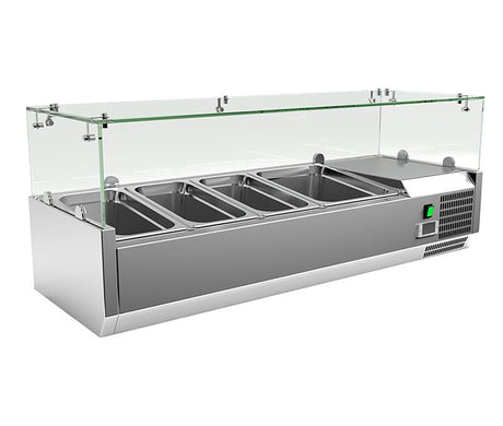 Empire Refrigerated Counter Top Servery Prep Unit 3 x 1/3 & 1 x 1/2 GN - VRX1200/380 FG VRX Topping Units Empire   