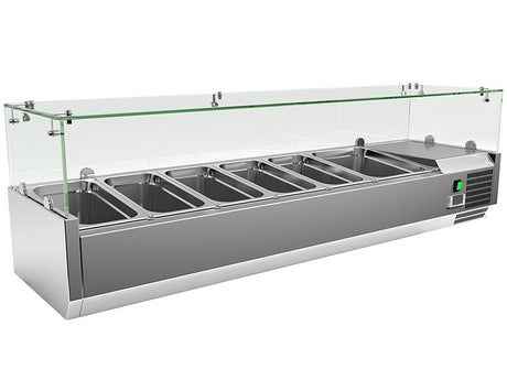 Empire Refrigerated Counter Top Servery Prep Unit 5 x 1/3 & 1 x 1/2 GN - VRX1500/380 FG VRX Topping Units Empire   