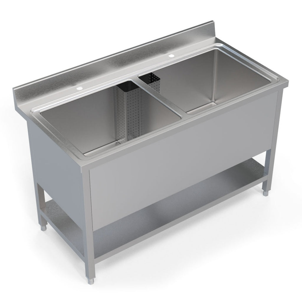 Empire Stainless Steel Double Pot Wash Catering Sink - PW-1400 Pot Wash Sinks Empire