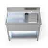 Empire Stainless Steel Single Bowl Sink Left Hand Drainer - 1000-600LHD Single Bowl Sinks Empire   