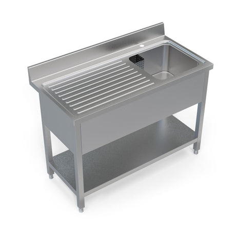 Empire Stainless Steel Single Bowl Sink Left Hand Drainer - 1200-600LHD Single Bowl Sinks Empire   