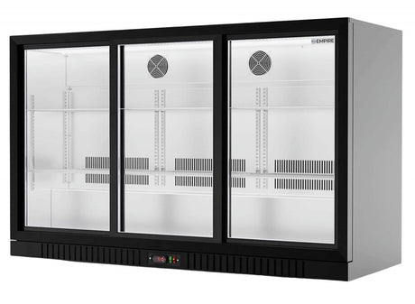 Empire Triple Door 330L Bottle Cooler – Sliding Door Commercial Back Bar Fridge | CL-320S Triple Door Bottle Coolers Empire