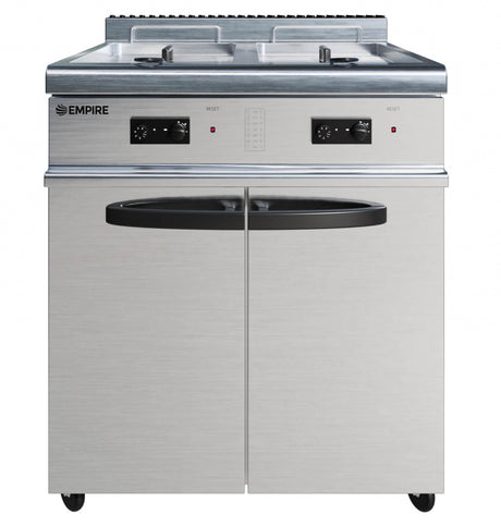 Empire Twin Basket Twin Tank Free Standing Gas Fryer 6 Burner With LPG Conversion Kit 2 x 20Ltr - EMP-TG70-QC-2 Freestanding Gas Fyers Empire   