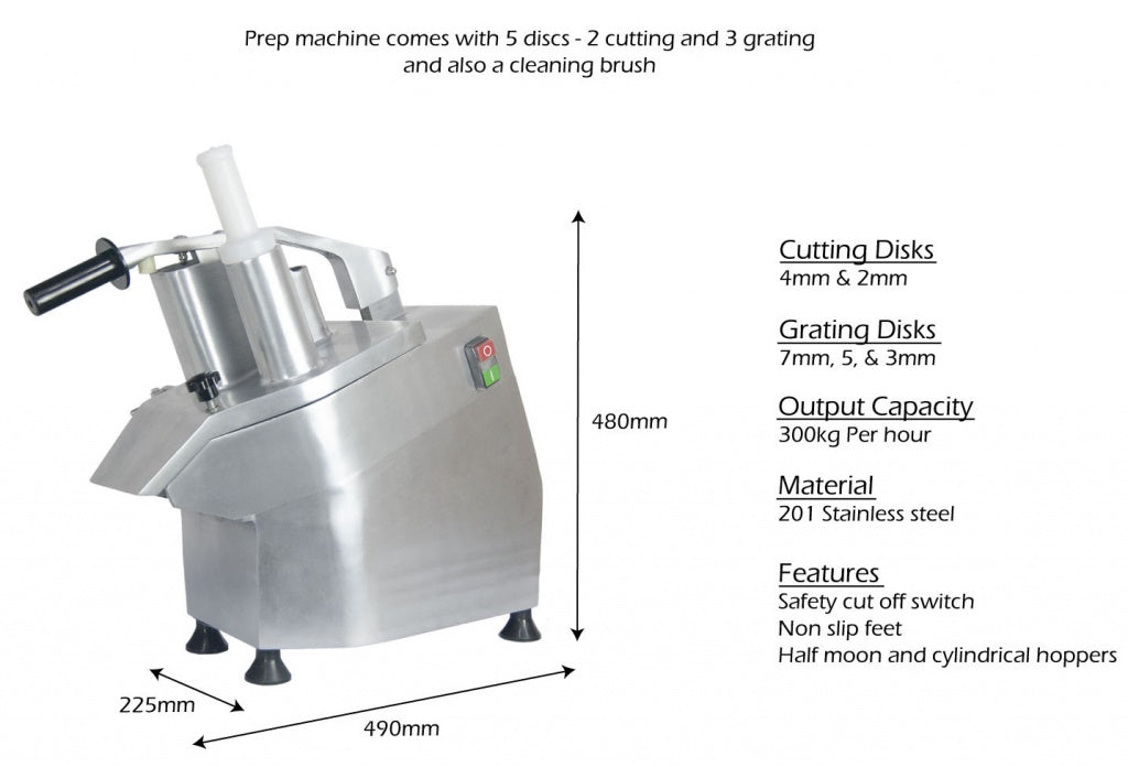 Empire Veg Prep Machine Heavy Duty - 5 FREE Disks Included - EMP-VGM-007 Veg Prep Machines Empire