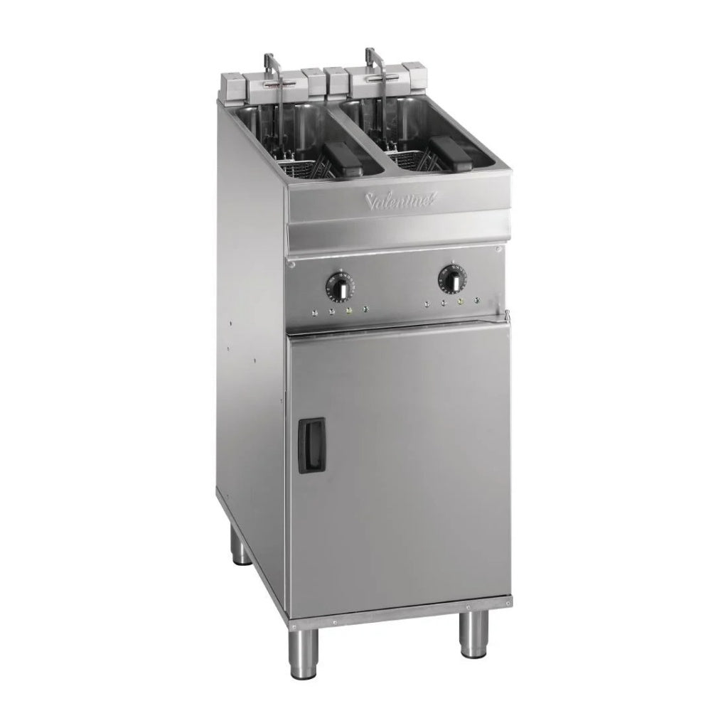 Valentine Twin Tank Twin Basket Free Standing Electric Filtration Fryer - Evo 220P Freestanding Electric Fryers Valentine