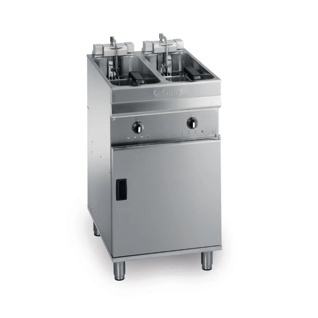 Valentine Twin Tank Twin Basket Free Standing Electric Fryer - Evo 2525 Freestanding Electric Fryers Valentine
