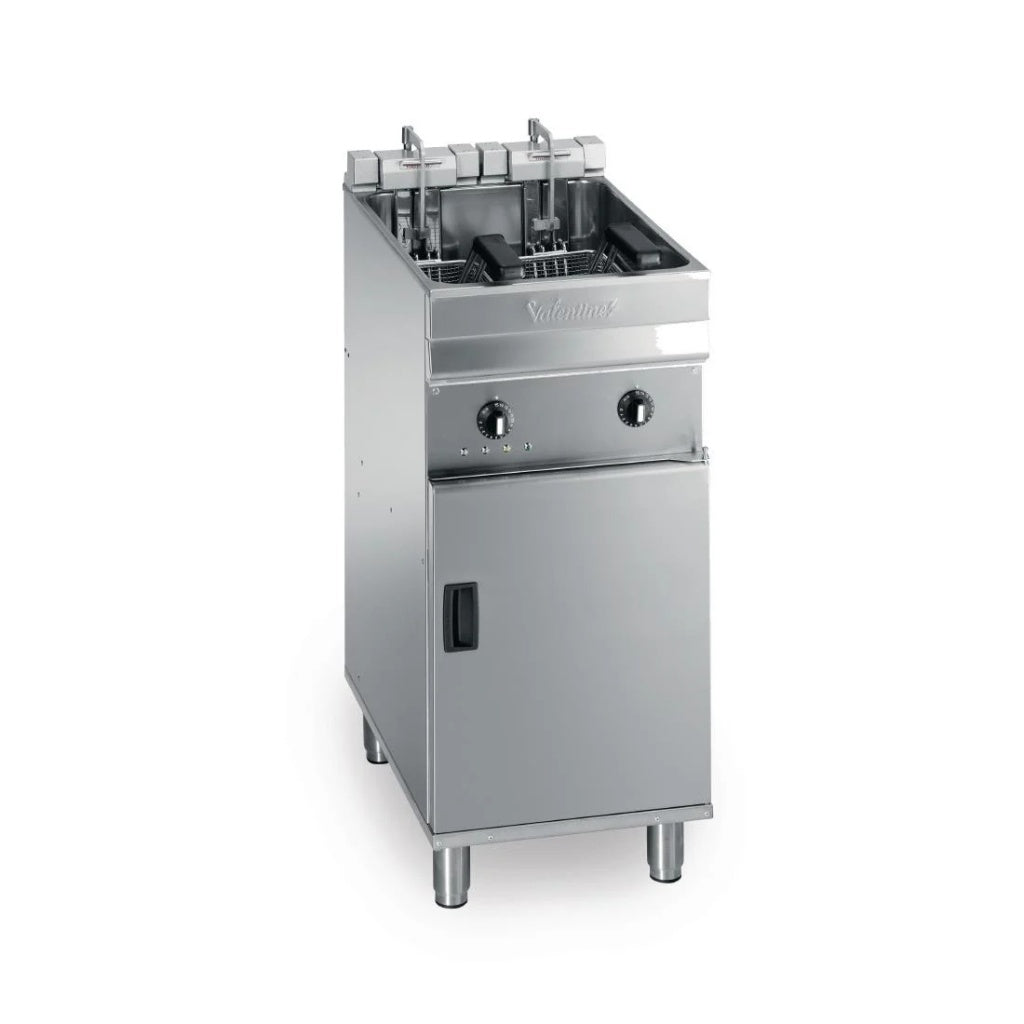 Valentine Single Tank Twin Basket Free Standing Electric Fryer - Evo 400 Freestanding Electric Fryers Valentine