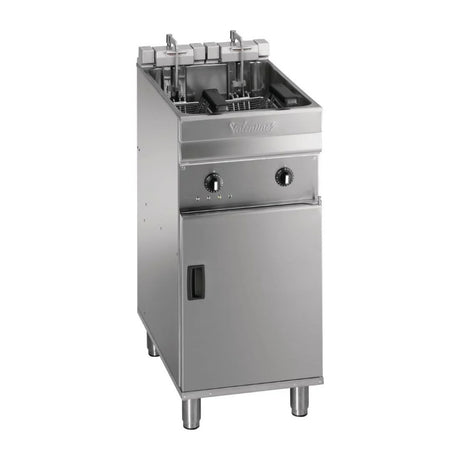 Valentine Single Tank Twin Basket Free Standing Electric Filtration Fryer - Evo 400P Freestanding Electric Fryers Valentine