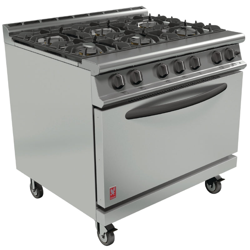 Falcon Dominator Plus 6 Burner Range G3101D with Castors Propane Gas Falcon Falcon
