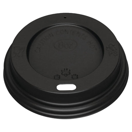 Fiesta Disposable Coffee Cup Lids Black 225ml / 8oz (Pack of 1000) - CW716 Disposable Cups Fiesta   