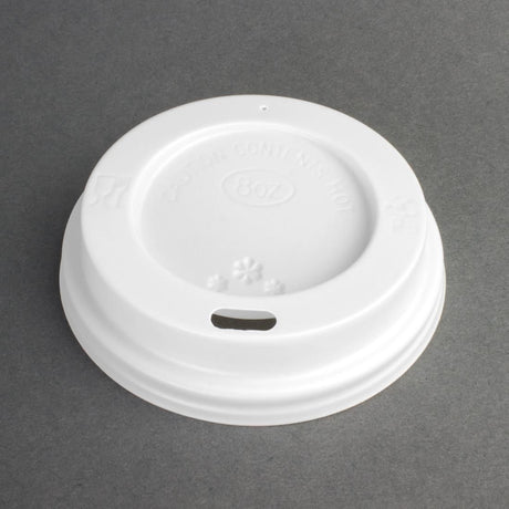 Fiesta Disposable Coffee Cup Lids White 225ml / 8oz (Pack of 50) - CE263 Disposable Cups Fiesta   