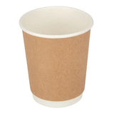 Fiesta Disposable Coffee Cups Double Wall Kraft 340ml / 12oz (Pack of 25) - GP437 Disposable Cups Fiesta   