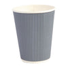 Fiesta Disposable Coffee Cups Ripple Wall Charcoal 340ml / 12oz (Pack of 25) - GP431 Disposable Cups Fiesta   