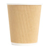 Fiesta Disposable Coffee Cups Ripple Wall Kraft 225ml / 8oz (Pack of 500) - GP442 Disposable Cups Fiesta