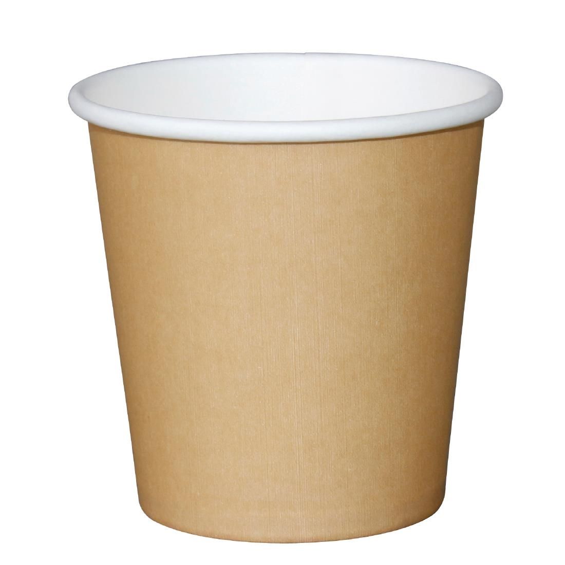 Fiesta Disposable Espresso Cups Single Wall Kraft 112ml / 4oz (Pack of 50) - GP446 Disposable Cups Fiesta