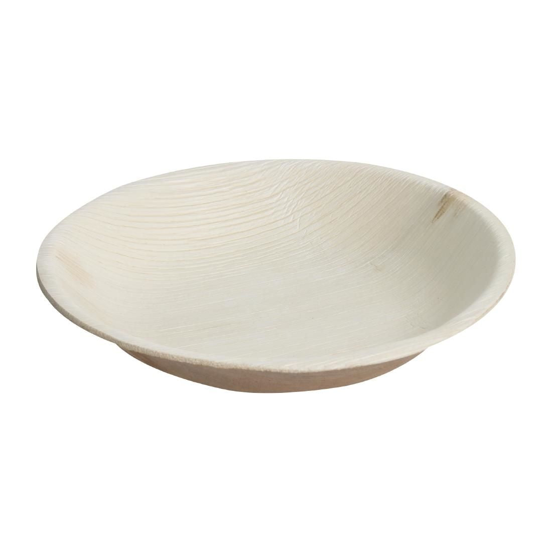 Fiesta Green Biodegradable Deep Palm Leaf Plates Round 175mm (Pack of 100) - DK377 Disposable Plates & Bowls Fiesta Green