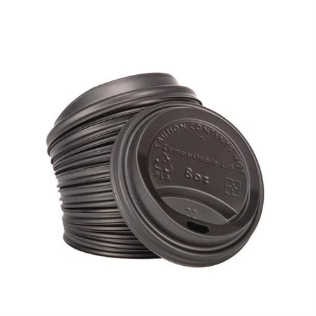 Fiesta Green Compostable Coffee Cup Lids 225ml / 8oz (Pack of 50) - DS054 Disposable Cups Fiesta Green   