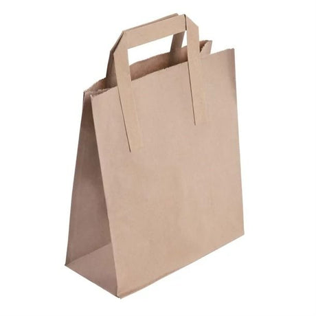 Fiesta Green Recycled Brown Paper Carrier Bags Medium (Pack of 250) - CF591 Paper Bags Fiesta Green   