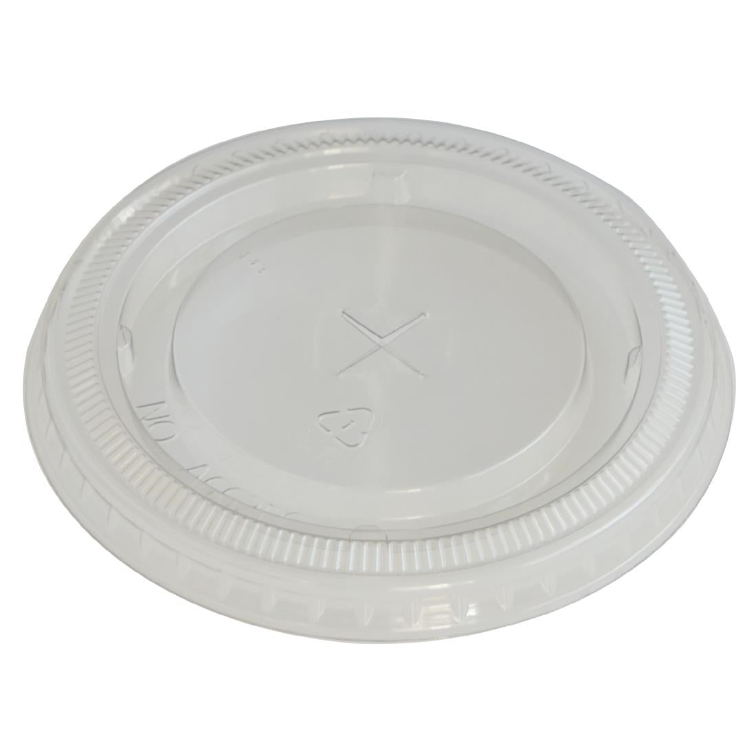 eGreen RPET Flat Lid with Straw Hole 93mm (Pack of 1000) - FN222 Disposable Glasses eGreen