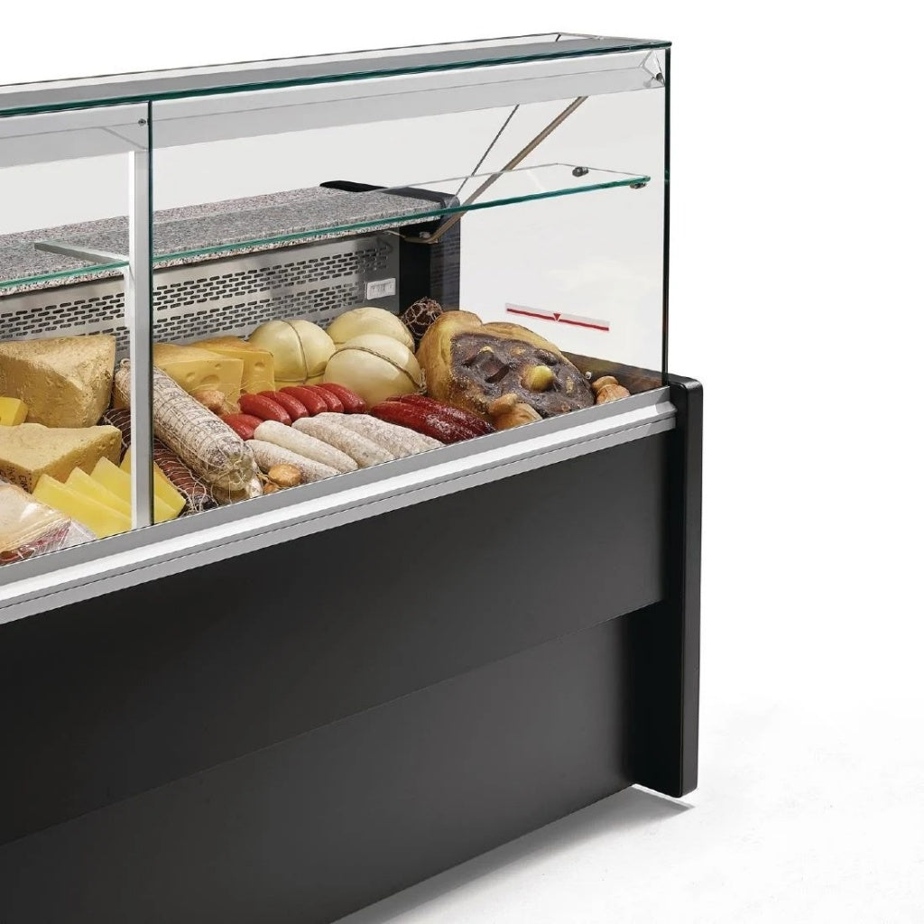Zoin Tibet Refrigerated Serveover Counter Chiller Black 2000mm - FP922-200 Standard Serve Over Counters Zoin Hill
