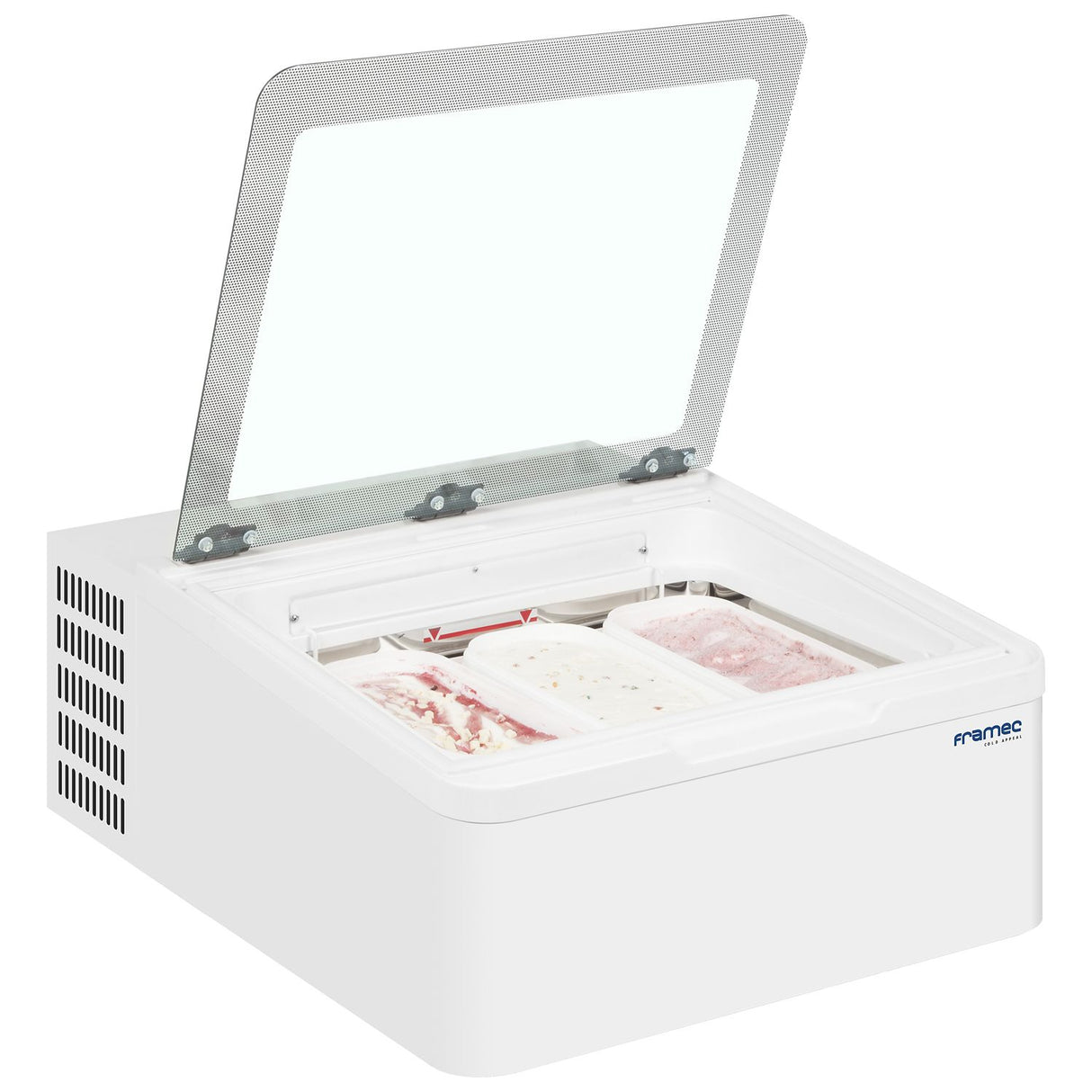Framec Counter Top Scoop Ice Cream Display 3 x 5 Litre - MINI CREAM 3V Ice Cream Display Freezers Framec