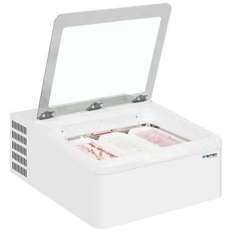 Framec Counter Top Scoop Ice Cream Display 3 x 5 Litre - MINI CREAM 3V Ice Cream Display Freezers Framec   