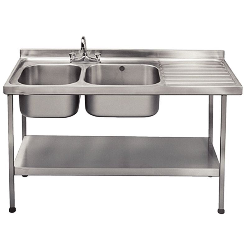Franke Self Assembly Stainless Steel Sink Left Hand Bowl 1500x 600mm - P051 Double Bowl Sinks Franke