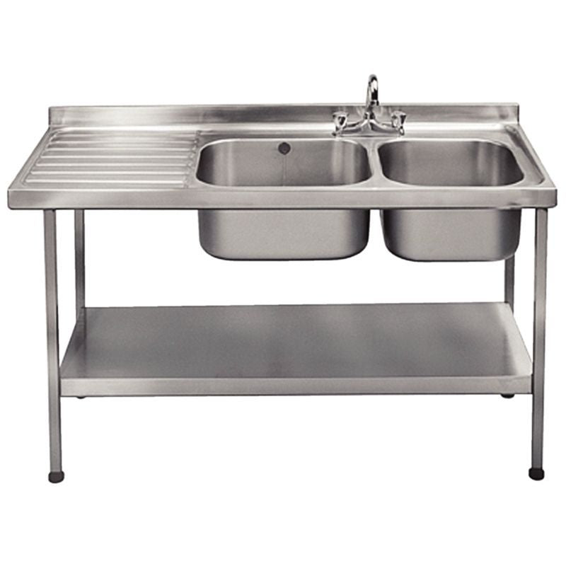 Franke Self Assembly Stainless Steel Sink Right Hand Bowl 1500x 600mm - P052 Double Bowl Sinks Franke