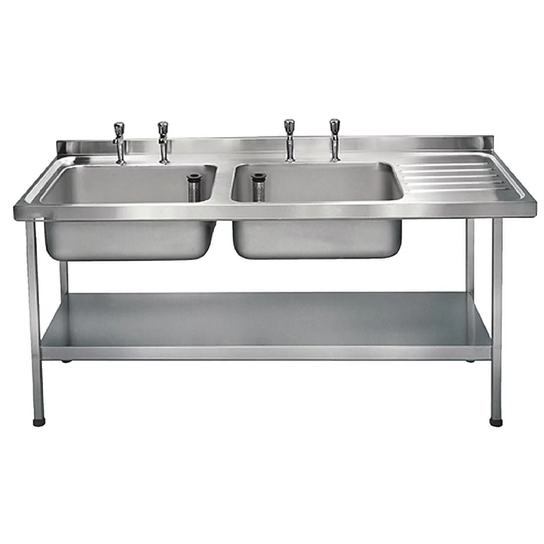 Franke Stainless Steel Double Bowl Sink Right Hand Drainer - P371 Double Bowl Sinks Franke