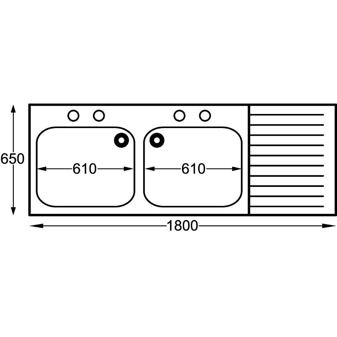 Franke Stainless Steel Double Bowl Sink Right Hand Drainer - P371 Double Bowl Sinks Franke