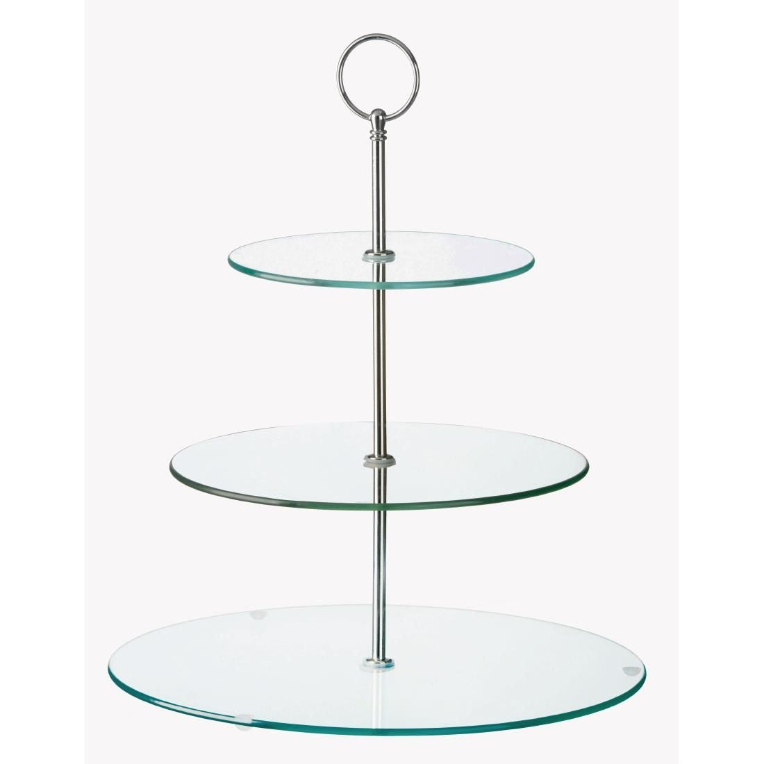 Glass Three Tiered Afternoon Tea Cake Stand - GL080 Table Presentation Bia