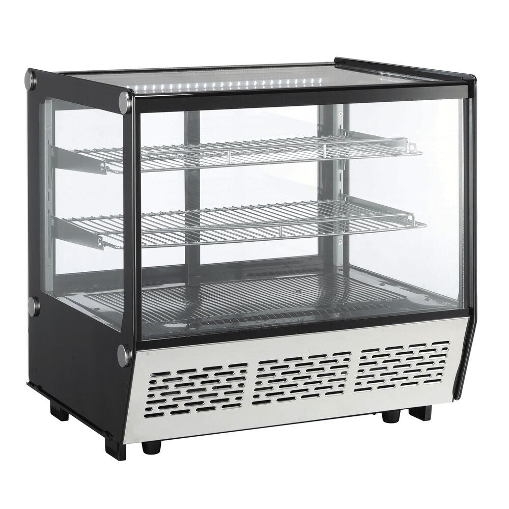 Hamoki Refrigerated Countertop Fridge Display Chiller 120 Litre Flat Glass - 251006 Refrigerated Counter Top Displays Hamoki