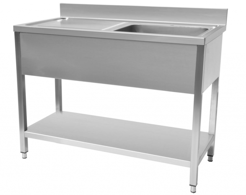 Hamoki Stainless Steel Sink Single Left Hand Drain 1200mm Wide 700 Series - 231018 Single Bowl Sinks Hamoki