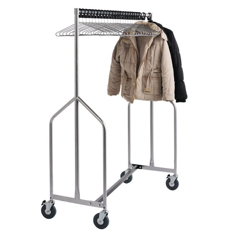 Heavy Duty Z Garment Rail With 25 Anti Theft Hangers - GK912 Cloakroom Systems Bolero