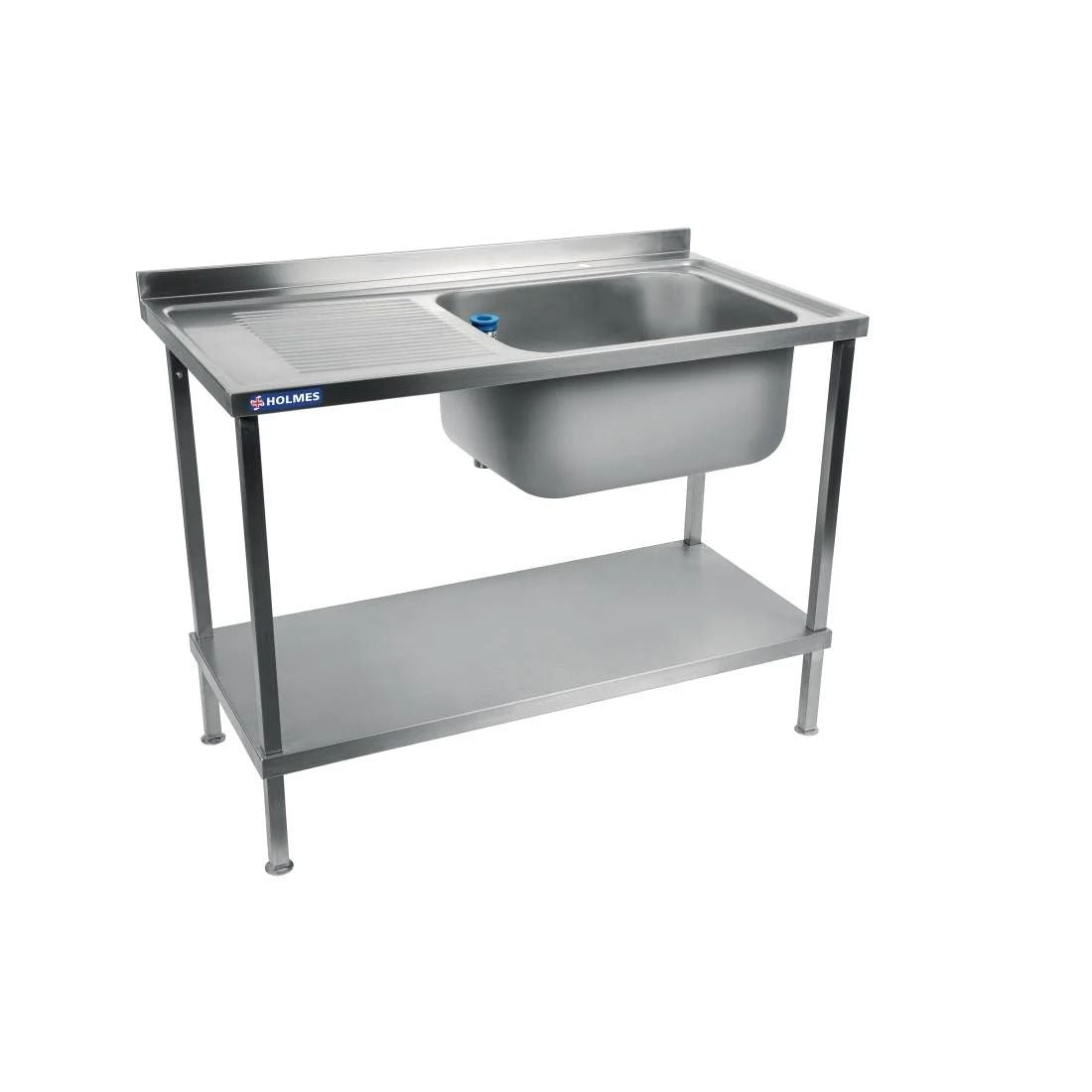 Holmes Fully Assembled Stainless Steel Sink Left Hand Drainer 1200mm - DR383 Single Bowl Sinks Holmes