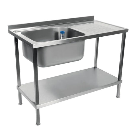 Holmes Fully Assembled Stainless Steel Sink Right Hand Drainer 1000mm - DR380 Single Bowl Sinks Holmes   