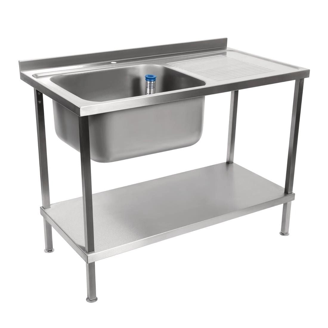 Holmes Fully Assembled Stainless Steel Sink Right Hand Drainer 1200mm - DR388 Single Bowl Sinks Holmes