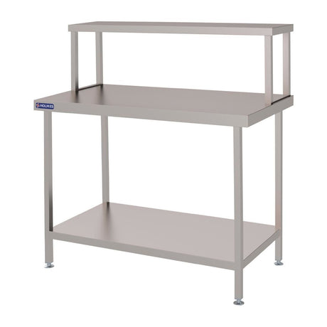 Holmes Stainless Steel Wall Prep Table Welded with Gantry 1800mm - FC447 Stainless Steel Tables with Overshelf Holmes   