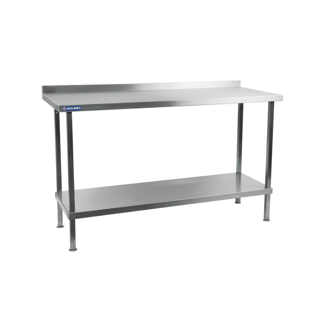 Holmes Stainless Steel Wall Table with Upstand 1200mm - DR029 Stainless Steel Wall Tables Holmes
