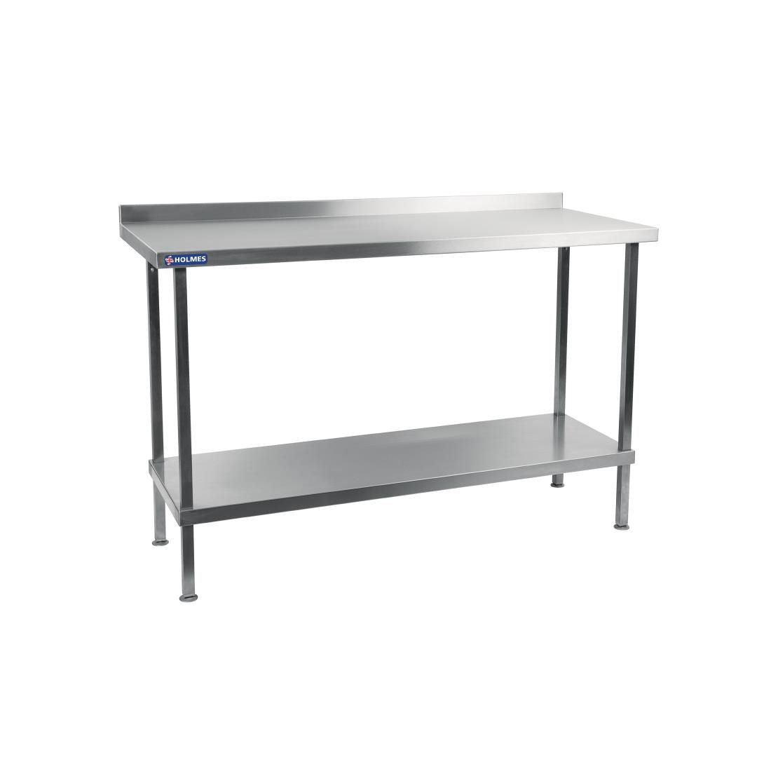 Holmes Stainless Steel Wall Table with Upstand 900mm - DR021 Stainless Steel Wall Tables Holmes