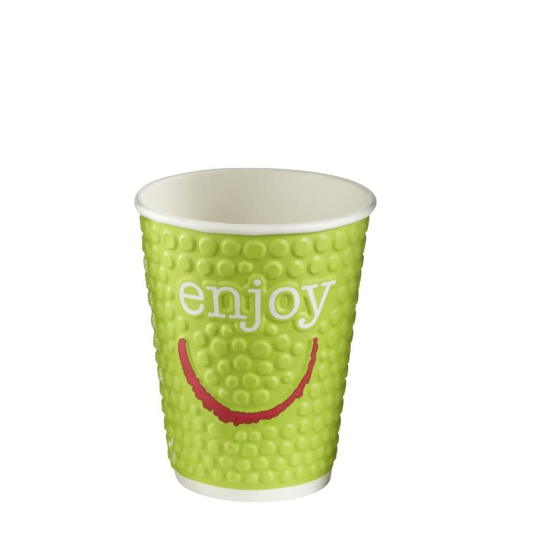Huhtamaki Enjoy Double Wall Disposable Hot Cups 225ml / 8oz (Pack of 875) - CM573 Disposable Cups Huhtamaki