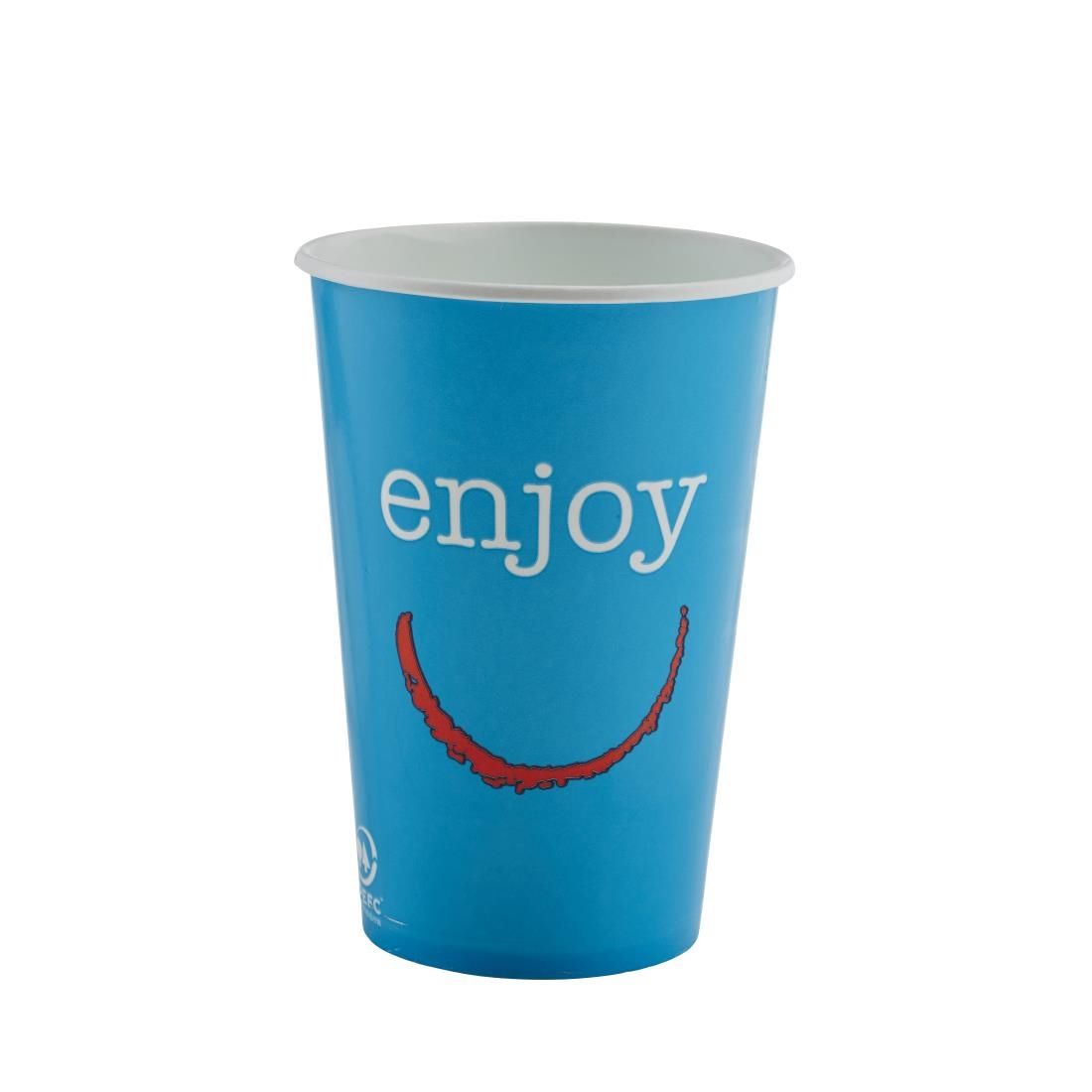 Huhtamaki Enjoy Paper Cold Cups 455ml / 16oz (Pack of 1000) - CM578 Disposable Cups Huhtamaki