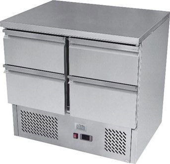 Ice-A-Cool ICE3820GR 2 Door 4 Drawers Undercounter Refrigerator 300 Litres Counter Fridges With Drawers Ice-A-Cool