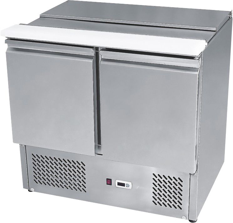 Ice-A-Cool Stainless Steel Two Door Sliding Pizza Prep Counter - ICE3800GR Saladette Counters Ice-A-Cool