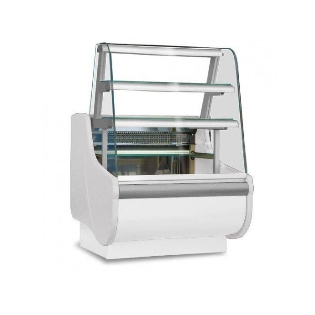 Igloo Beta Curved Glass Patisserie Serveover Counter White 1605mm Wide - BETA160W Standard Serve Over Counters Igloo